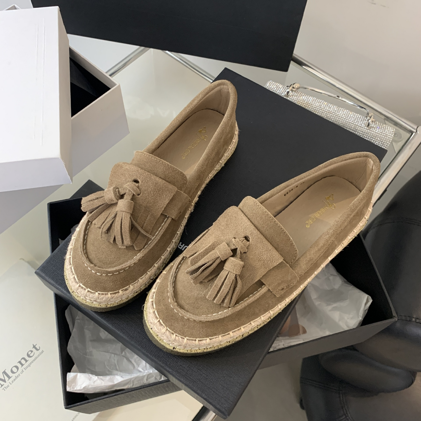 Women's Matte Leather Flat Shoes