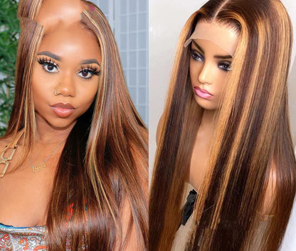 Medium Length Straight Colored Women's Wigs