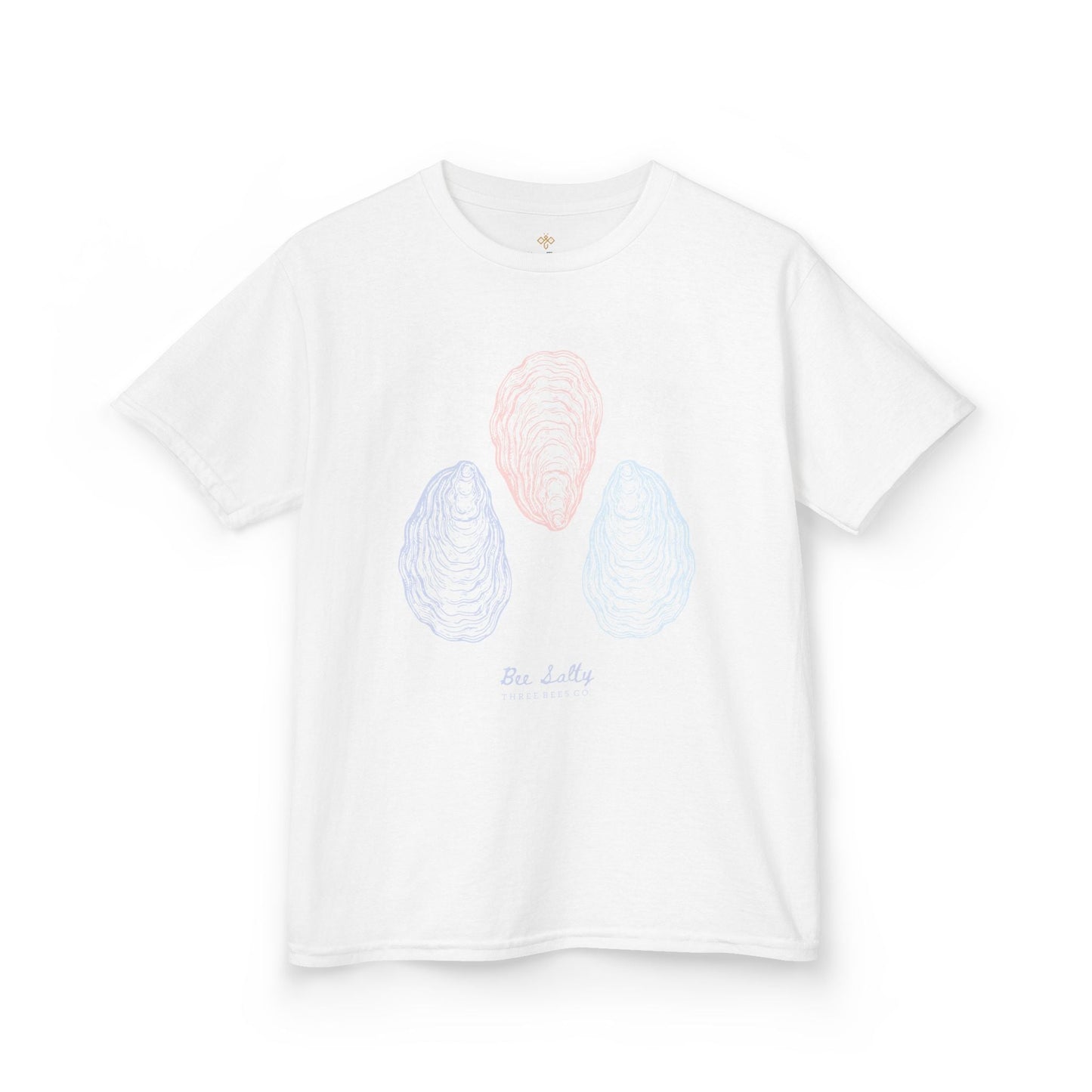 Bee Salty Oyster Trio Girls Short Sleeve Youth Hive Tee