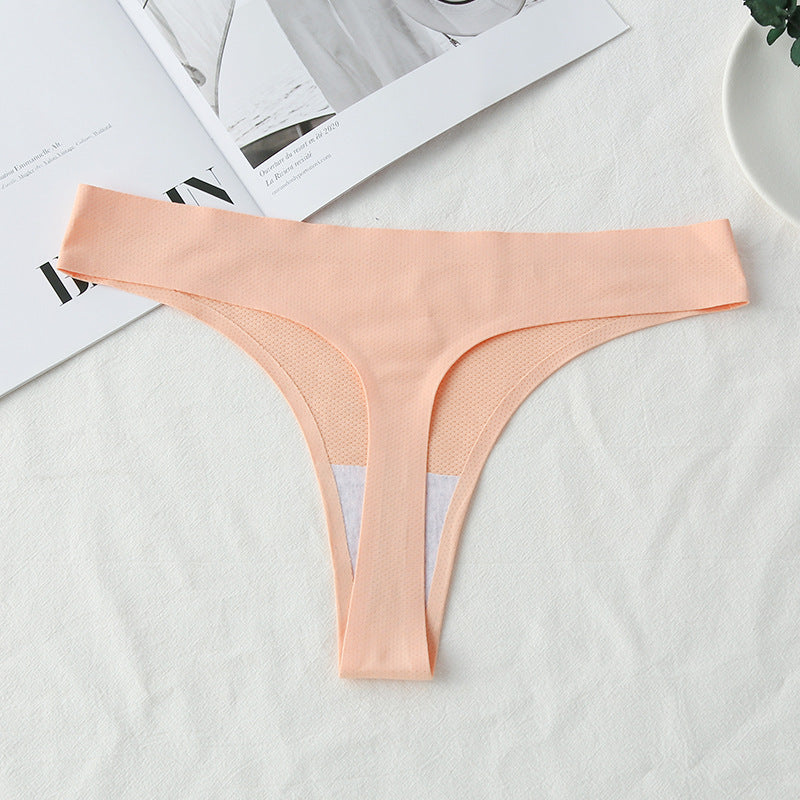 Ice Silk Women's T-Back Underwear - Comfortable & Breathable