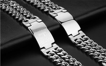 Classic Men's Titanium Steel Cross Bracelet (Wholesale)
