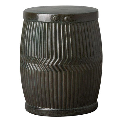 22 in. Dolly Tub Ceramic Outdoor Garden Stool