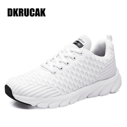 Lightweight Breathable Lace-Up Mesh Sneakers for Women