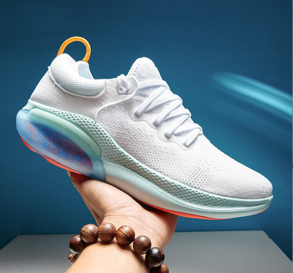Men's Breathable Mesh Trainers - Trendy Lace Up Running Shoes