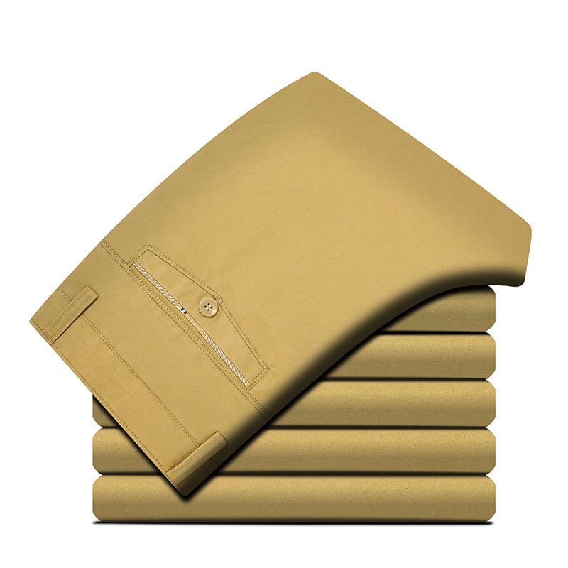 Straight-Leg Pants for Middle-Aged and Elderly Men