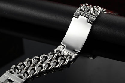 Classic Men's Titanium Steel Cross Bracelet (Wholesale)