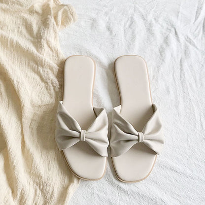 Summer 2020 Korean Style Bow Flat Sandals for Women