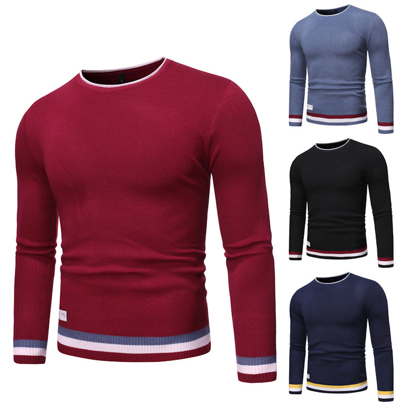 Men's Casual Round Neck Pullover Sweater