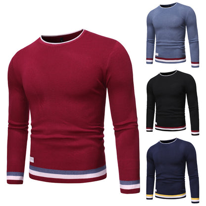 Men's Casual Round Neck Pullover Sweater