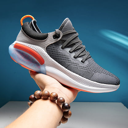 Men's Breathable Mesh Trainers - Trendy Lace Up Running Shoes