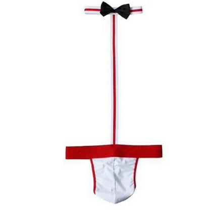 Hot Sexy Male Underwear with Bow Tie Bodysuit