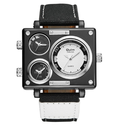Multifunctional Men's Watch with Large Square Dial