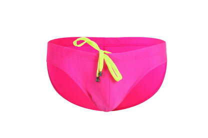 Men's Swim Trunks with Lace-up Design for Beach Sports