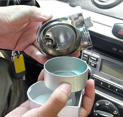 Car Ashtray with LED Light, Dual Use in Three Colors