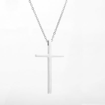 Titanium Steel Cross Necklace for Men's Fashion Style