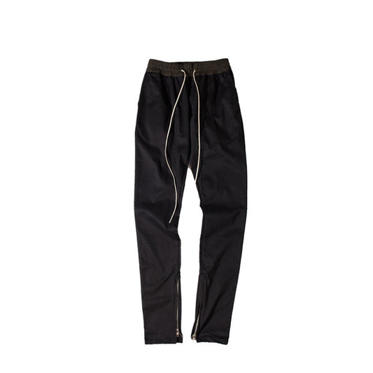 Men's Casual Drawstring Zipper Sports Pants