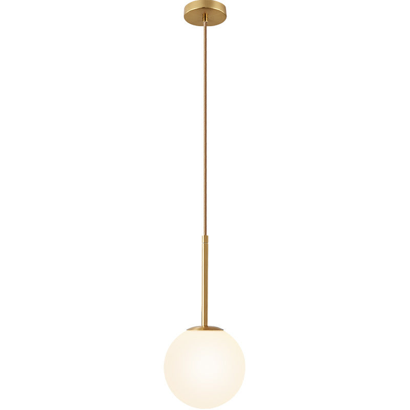 Nordic Bedroom Pendant Light - Modern Glass Ball Decor