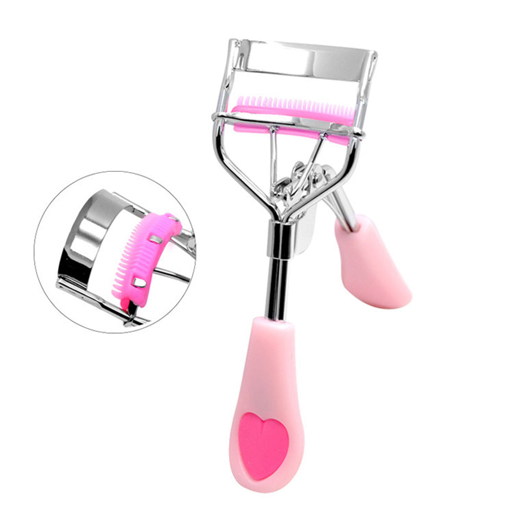 Black Eyelash Clip with Comb and Heart Fan Comb