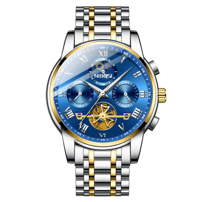 Casual Skeleton Mechanical Design Watch for Men