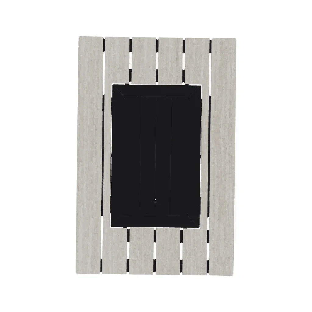 36" x 54" Rectangular Polymer Top Chat Height Outdoor Fire Table