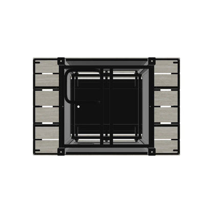 36" x 54" Rectangular Polymer Top Chat Height Outdoor Fire Table