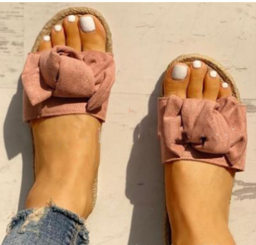 Bow Flat Sandals, Beach Shoes, Flip-Flops