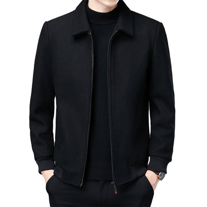 Men's Wool Lapel Cardigan Jacket for Autumn/Winter