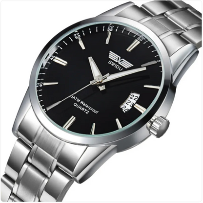 Men's Business Stainless Steel Analog Quartz Wrist Watch