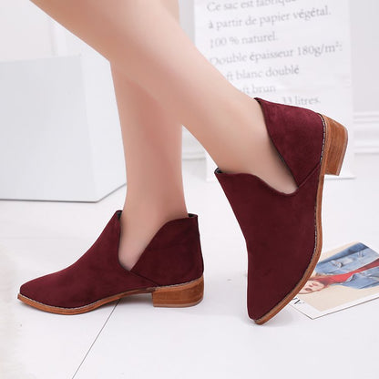 Martin Boots, Chunky Heeled Ankle Boots, Pointed Toe Boots