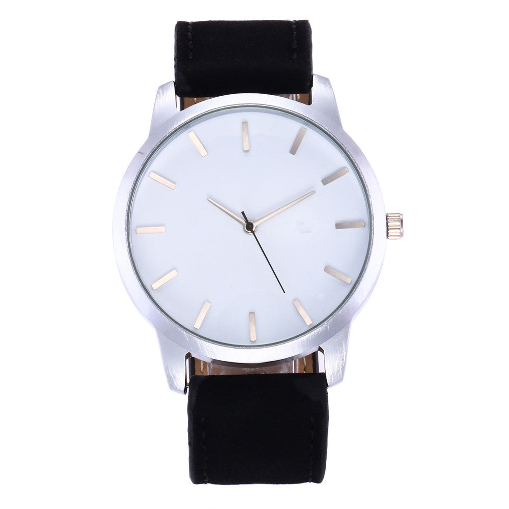 Men's Large Dial Military Sports Watch with Suede Strap