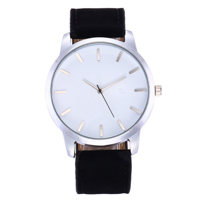 Men's Large Dial Military Sports Watch with Suede Strap