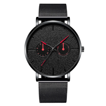 Men's Stylish Quartz Watch with Mesh Band
