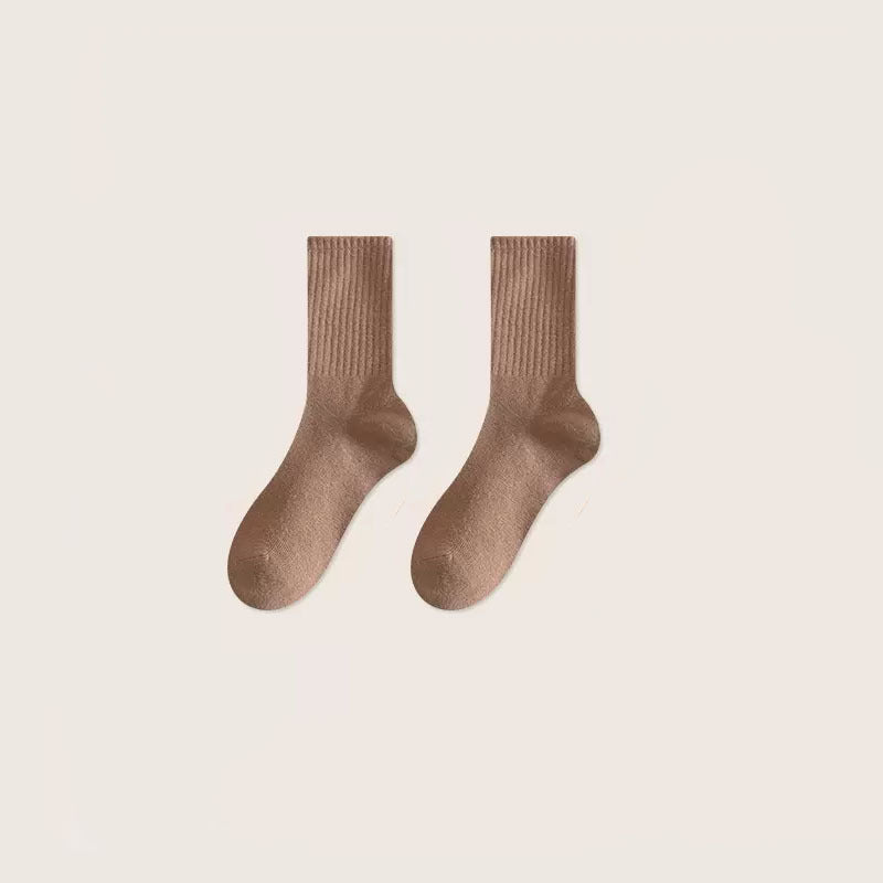 Women's Autumn Winter Striped Mid-Calf Socks
