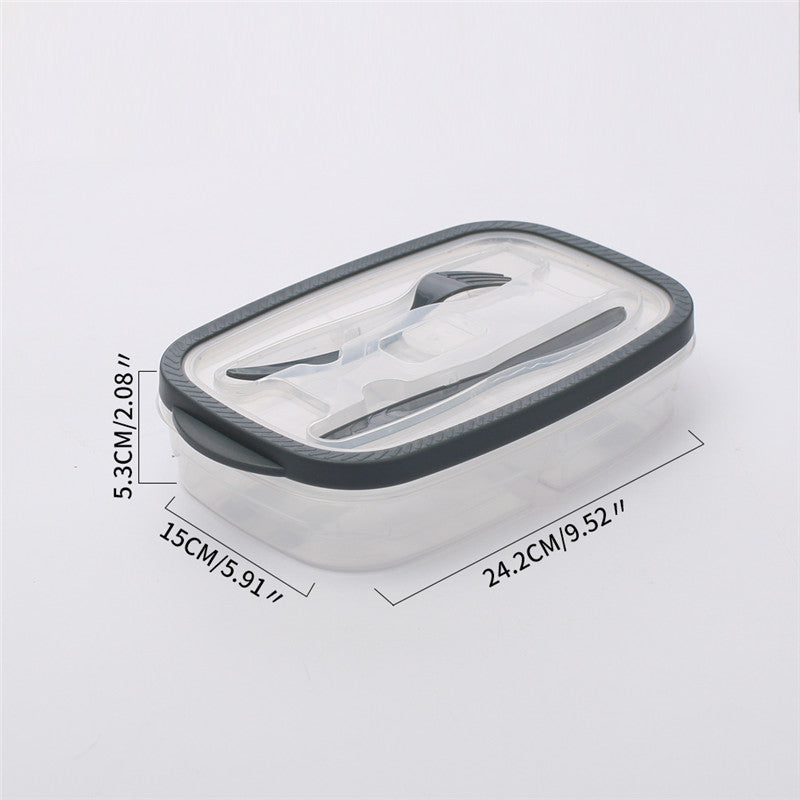 Rectangular Plastic Bento Box for Fruit Salad Storage