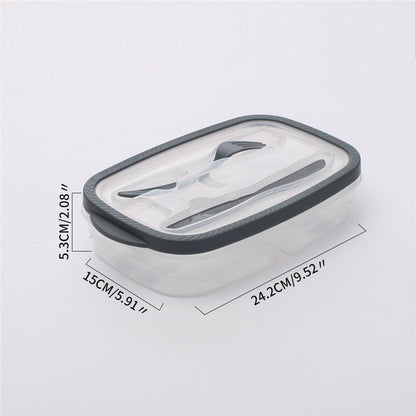 Rectangular Plastic Bento Box for Fruit Salad Storage