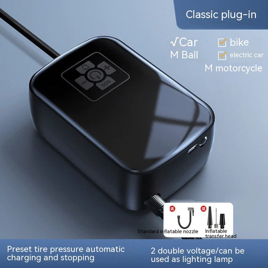 Portable Car Air Inflator – Wireless Tire Pump with Digital Pressure Gauge