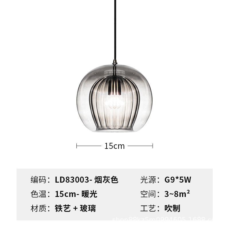 Modern Minimalist Glass Pendant Light for Home Use