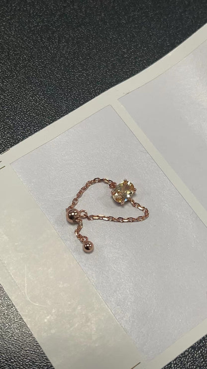 Creative Adjustable Finger Chain Ring Design (MOQ 20)