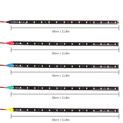 Lot Waterproof 12''/15 DC 12V Motor LED Strip Underbody Light For Car Motorcycle