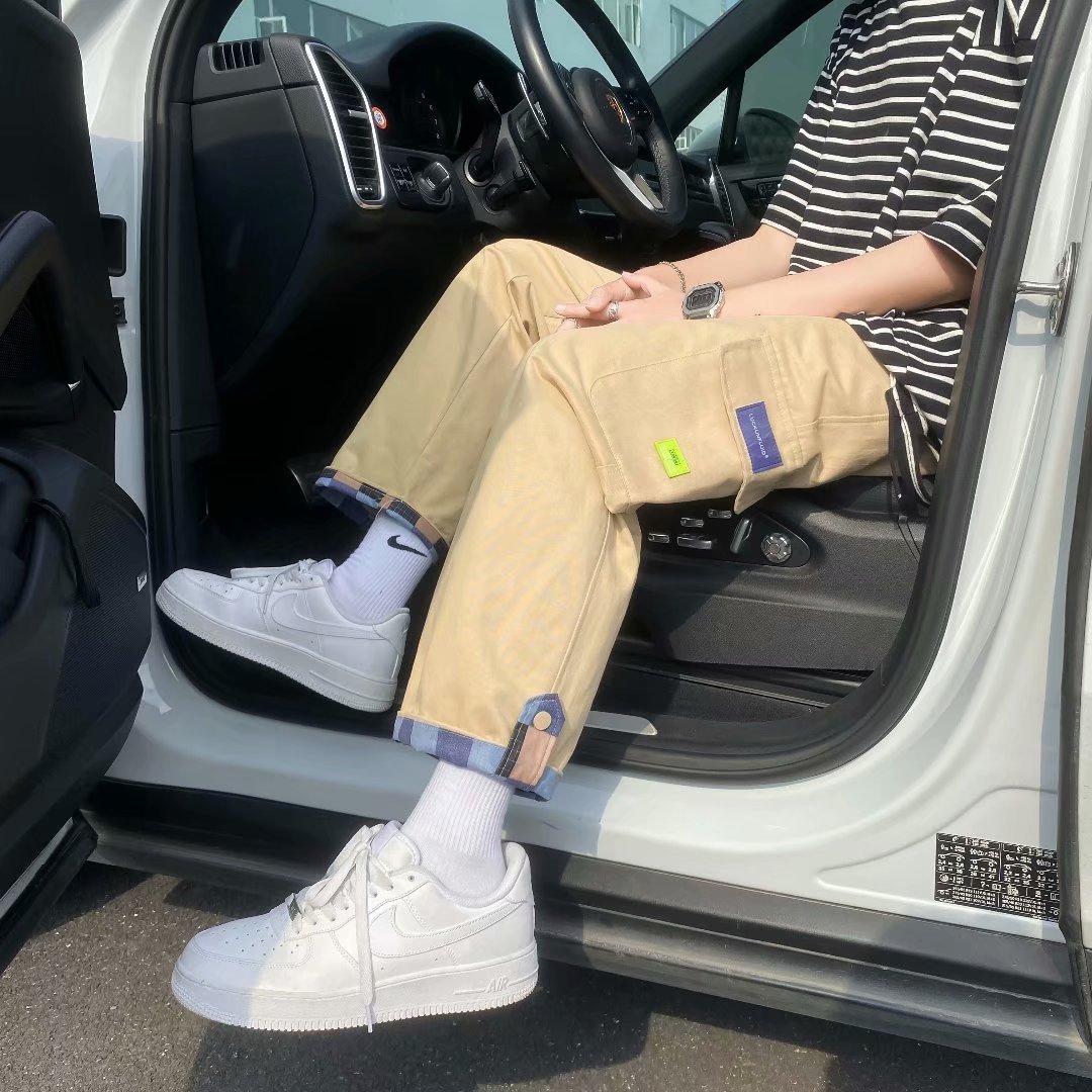 Youth Straight Leg Casual Pants for Men, Spring & Autumn