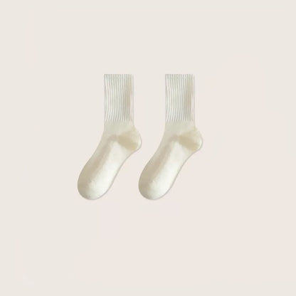Women's Autumn Winter Striped Mid-Calf Socks