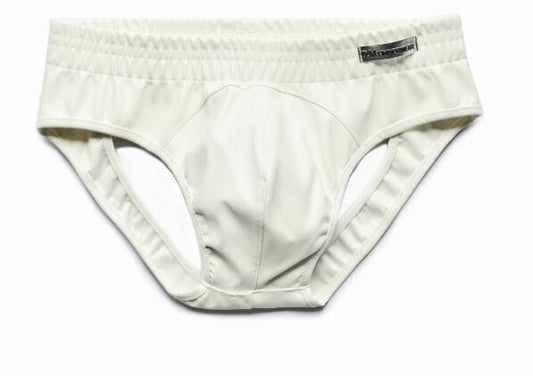 Men's Low Waist Sexy PU Leather Thong Underwear