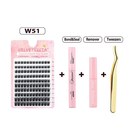 DIY Segment False Eyelash Set for Natural Look