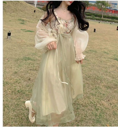 Super Fairy Lace Patchwork Mesh Dress