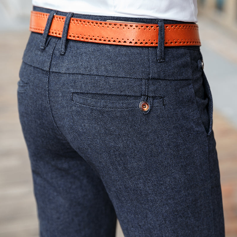 Slim Fit Stretch Casual Pants for Men in Trendy Style