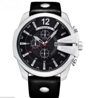 Men's Military Quartz Watch with Sporty Large Dial