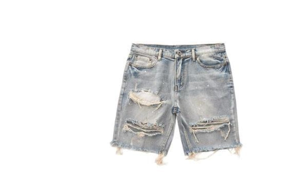 Casual Washed Denim Loose Fit Five-Point Shorts