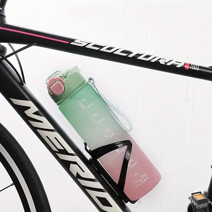 Motivational Water Bottle with Lid and Straw, 1000ml