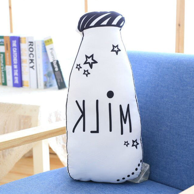 Dog Doll Pillow with Rabbit Feeding Bottle Cushion