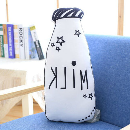 Dog Doll Pillow with Rabbit Feeding Bottle Cushion
